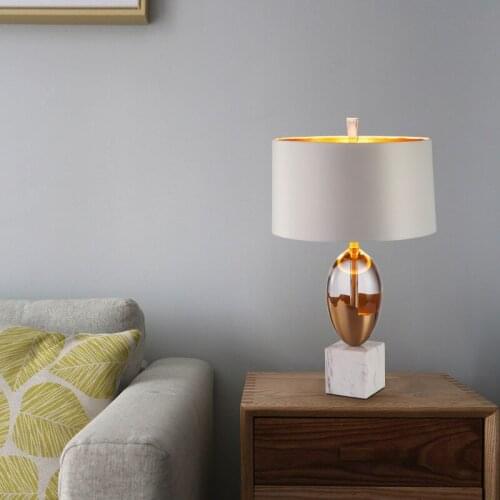 Nordic led crystal table lamp lampara escritorio ceramic bedside lamps clear lamp desk lamps study pc table lamp living room