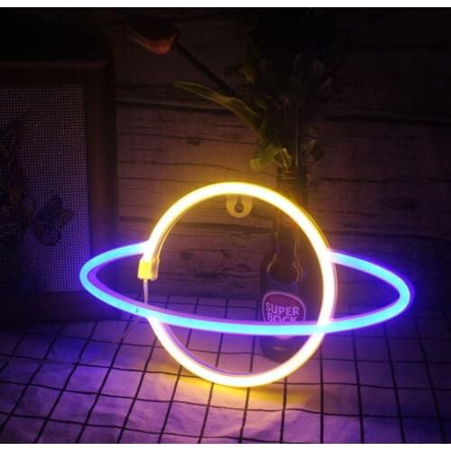 LED Neon Universe Panel Sign Night Lamp Wall Art Hanging Lamp for Kids Baby Room Home Party Wedding Decoration Xmas Gift