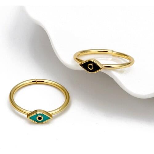WANGAIYAO Ring Devil Eyes Personality Punk Ring Blue Eye Ring Turkish Jewelry