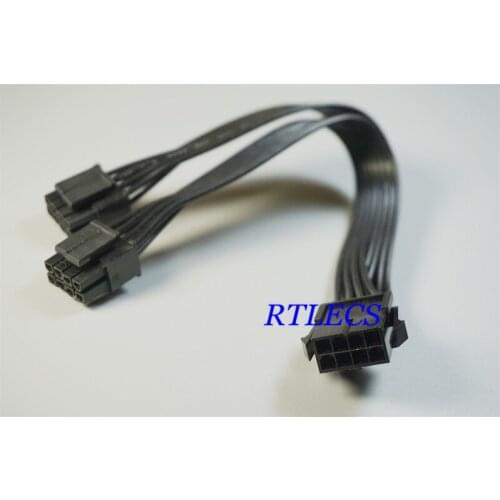 10pcs EPS12V CPU Plug 8 Pin to Dual 8 Pin (4+4) Receptacle Splitter Power Cable adapte UL18 AWG 20 cm 2 CPU Motherboard Server