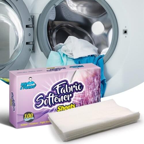 100 Sheets/Lot 4 in 1 Fabric Softener Sheets Tumble Dryer Sheet Wrinkle & Static Remover Clothes Protection Laundry Partner