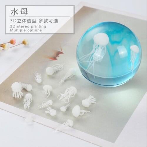 2021 New 3 pcs/lot Different style Resin mini swan jellyfish material epoxy mold makeing jewelry filling for DIY jewelry