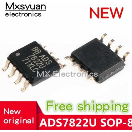 5~10PCS Freeshipping ADS7822U ADS7822 ADS7822U/2K5 SOP-8 New original ANALOG-TO-DIGITAL CONVERTER
