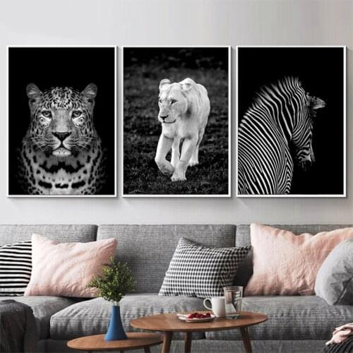 5D Diy Diamond Embroidery Black And White Animal Lion Leopard Zebra Full Needlework Diamond Painting Cross Stitch KitsZP-4299