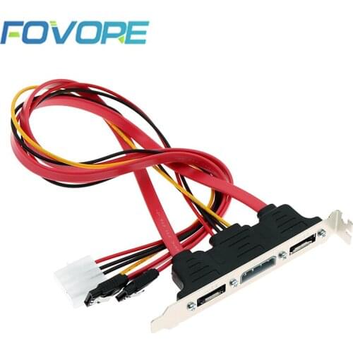 SATA to eSATA with 4Pin IDE Molex Power Supply Socket Adapter Converter Card Full-Height Profile For External Hard Drive for PC