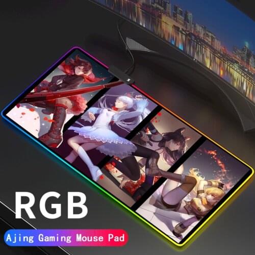 Ruby Rose RGB Mouse Pad 900x400 Large Gaming Mousepad XXL Gamer Keyboard Maus Pad Computer Desk Mat Game Accessories