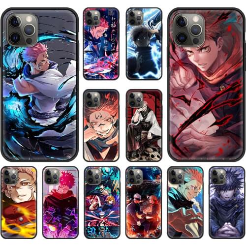 Jujutsu Kaisen Anime Case for iPhone 11 12 Pro Max Phone Cover for iPhone 7 8 Plus SE2020 X XR XS Max Luxury Back Shell