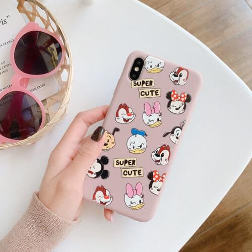 DISNEY 2021 Mickey Case for IPhone 11 12 Pro Xs Max iPhone SE 2020 6 6S 7 8 Plus Cute Phone Case 360 Full Cover