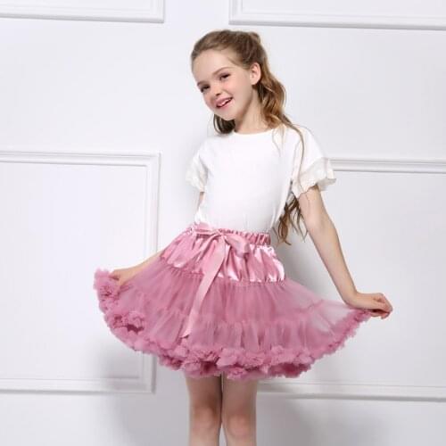 Kids Girl Princess Tutu Skirt Dance Ballerina Pettiskirt Toddler Fluffy Ballet Clothes For Party Tulle Miniskirt