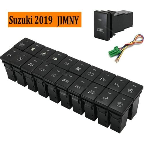 For Suzuki in 2019 JIMNY Steering wheel left fog lamp radar heating spotlight taildoor modification switch