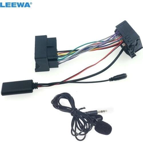 LEEWA 5X Car Bluetooth Module AUX-in Audio MP3 Music Adapter 16Pin Stereo Wire Harness For Citroen C2 C3 Peugeot 207 307 #CA6672
