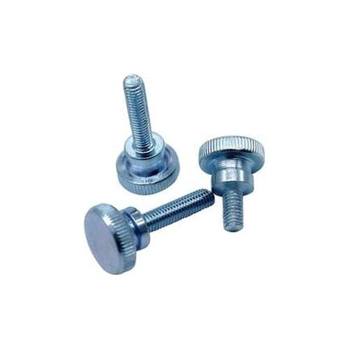 M8 Carbon Steel High Double Layer Head Knurled Hand twist screws Screw 10mm-50mm Length