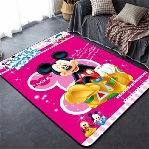 Pink Cute 80x160CM Mickey Baby Play Mat Carpet Girls for Living Room Floor Mat Doormat Bedroom Carpet Home Decoration