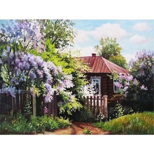 Landscape Nature DIY 11CT Embroidery Cross Stitch Kits Needlework Craft Set Cotton Thread Printed Canvas Home Dropshipping