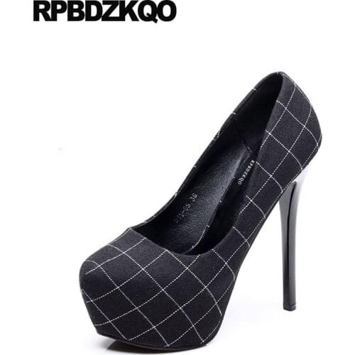 Pumps Cheap Size 4 34 Vintage Retro Designer Discount Scarpin Fashion High Heels Round Toe Platform Shoes Footwear 2018 Ladies