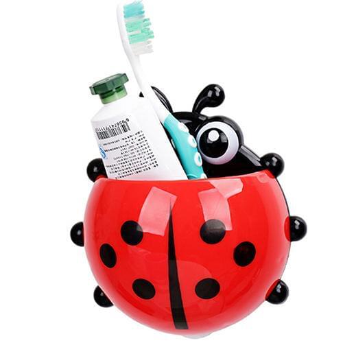 Ladybug Toothbrush Holder Suction Ladybird Toothpaste Wall Sucker Bathroom Sets