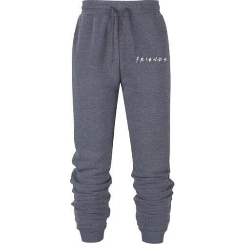 2021New productFashion Sportswear Friends Letter print Joggers Pants Men Casual Trouser Fitness Tracksuit Bottoms Sweatpants Men