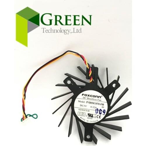 5pcs Original FOXCONN PVB050C05M-F00 5CM 50MM Graphics Card Fan DC5V 0.32A for DELL Precision T5500 T7500 CPU Fan Cooling Fan