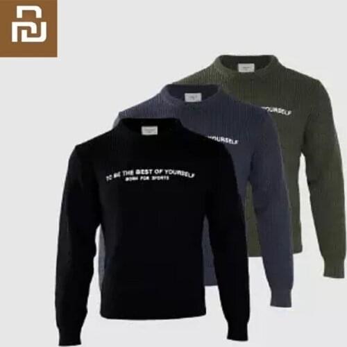 Youpin Autumn winter fashion round neck print sweater Comfortable Warm and breathable cotton Sweatshirt