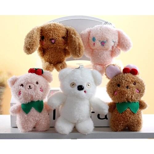Popular new rabbit bear couple pendant good quality Exquisite decorate soft Soothing Doll christmase birthday couple gift