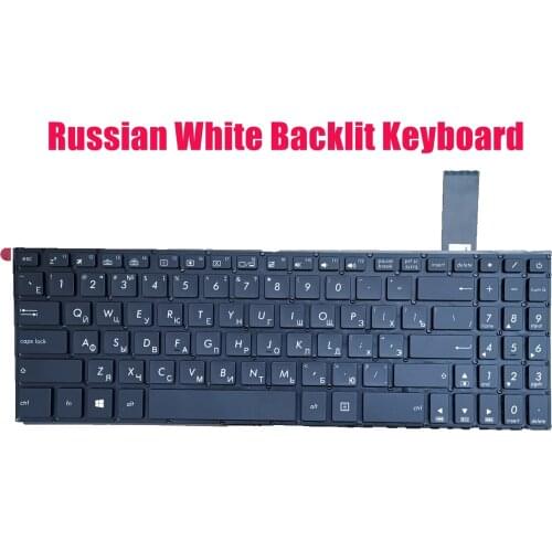 Russian white backlit keyboard for Asus X570U/X570UD/X570Z/X570ZD/X570D/X570DD