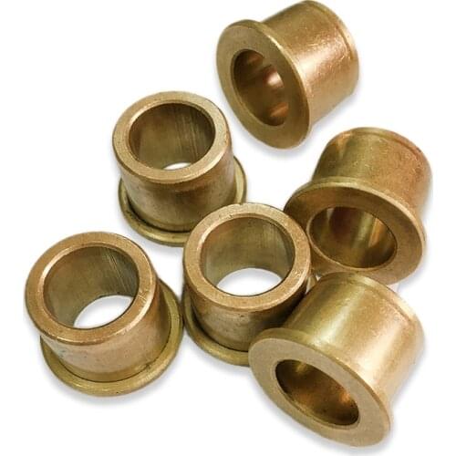 5PCS ID 2 3 4 5 6 8mm Flanging Self-Lubricating Bearing Powder Metallurgy Oil Copper Bushing Guide Sleeve with Stepped Flange