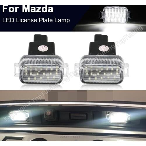 2PCS Error Free LED License Number Plate Light For Mazda A/T(Aka Mazda 6) 2014 2015 2016 2017 Car Accessories White
