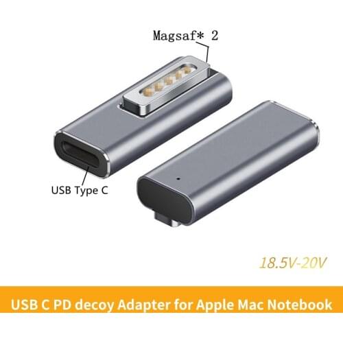 High Quality 5A Magnetic USB C Adapter Type C to iOS Interface 2 Connector PD Quick Charge For MacBook Air/Pro W/Indicator Light