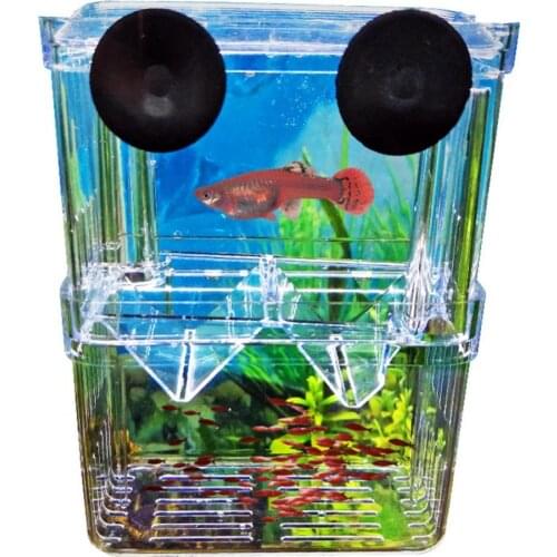 1Pc Clear Durable Easy To Use Portable Fish Breeding Isolation Protective Box Tank Aquarium Fry Fish Shrimp Cub Sleeping Perch