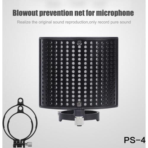2021 Mic Filter Screen Protective Microphone Pop Filter Shield Wireless Microphone Clip Desktop Audio Accessories for singing