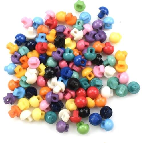 300PCS 6mm Mini Candy Multicolor Single Color Optional 2 Hole Round Shank Resin Buttons Sewing Scrapbooking DIY Sewing Garment