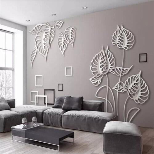 3d modern minimalist line TV background wall professional production mural wallpaper wholesale custom poster photo wall