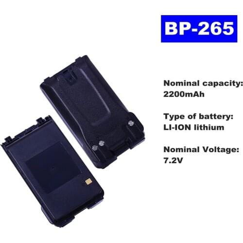 7.2V 2200mAh LI-ION Radio Battery BP-265 For ICOM Walkie Talkie V80/V80FX Two Way Radio