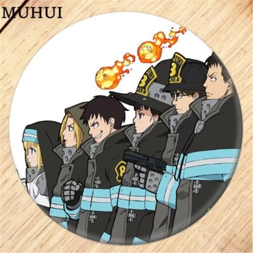 Anime Enn Enn No Shouboutai Fire Force Shinra Kusakabe Brooch Pin Cosplay Badges For Clothes Backpack Decoration Jewelry 19556