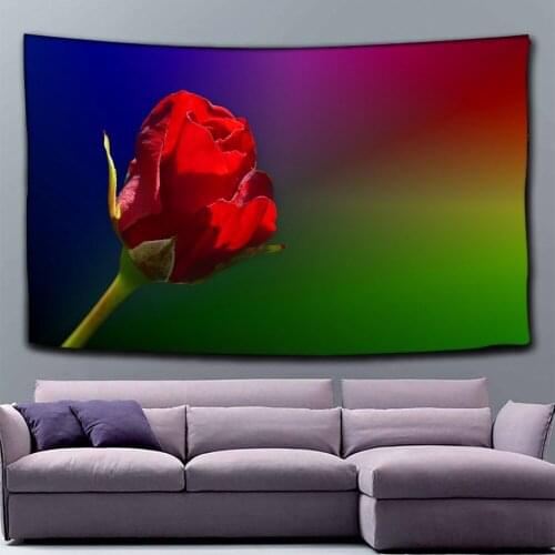 Flower Tapestry Rose Lavender Printed Decorative Mandala Wall Hanging Tapestries Carpet Blanket Beach Towel Table Cloth