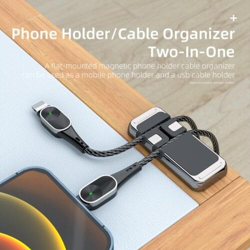 Essager Phone Holder Magnetic Cable Organizer For IPhone 12 Pro Max Magnet Holder For Phone In Car Mount Universal Cell Phone