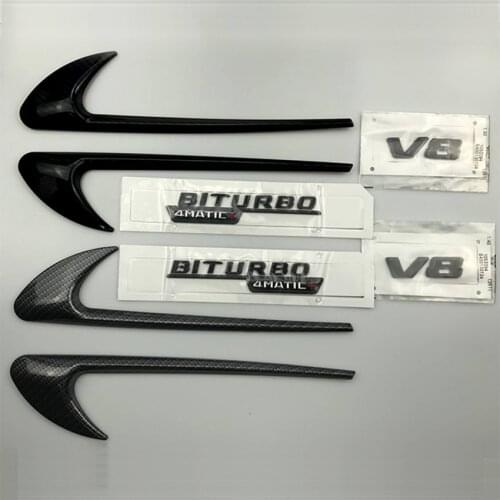 For Mercedes Benz C E S CLS Class W205 W213 W222 C257 C43 C63 E43 E63 Car Fender Emblem Stickers Badge Accessories Car Styling