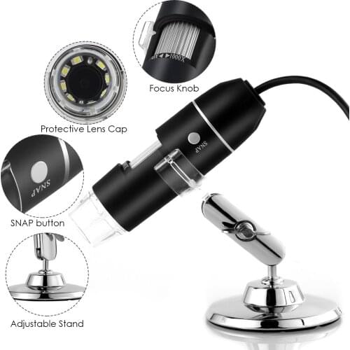 3-In-1(Micro USB/ USB / Type-C ) 50 to 1000x Magnification Endoscope (Android phones need OTG function)