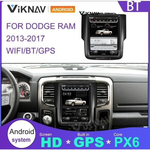 Android Car Radio Head Unit for Dodge RAM 2013-2017 Auto Stereo Receiver Multimedia Player Tape Recorder Screen GPS Navigation