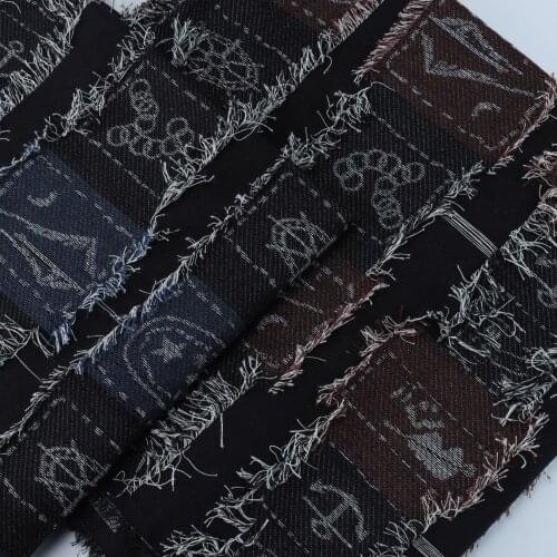 Cotton yarn-dyed jacquard beggar cut flower fabric hip-hop shirt jacket skirt decorative fabric