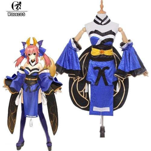 ROLECOS FGO Tamamo no Mae Cosplay Costumes Japanese Anime Cosplay Fate EXTRA Costumes FGO Full Sets
