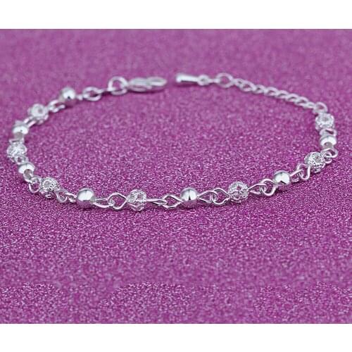 Fashion Exquisite Silver Color Ankles Woman Small Bead Hollow Balls Ankle Bracelet For Women Beach Foot Accessories