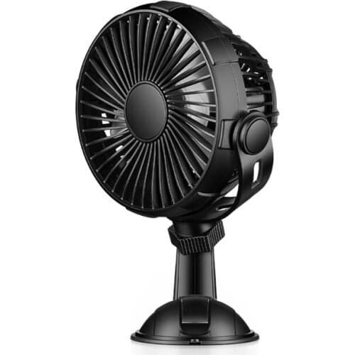 USB Desktop Fan, Portable Car Fan with Strong Suction, 3 Speeds, Quiet Personal Fan for Office Table Bedroom Kitchen