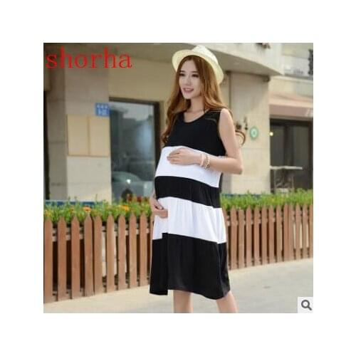 2018 new Pregnant Women Summer Sleeveless Dress Striped Dresses Breastfeeding And Nursing Women Dresses Women dress