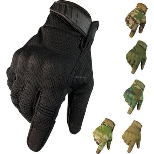 Hunting Full Finger Shooting Gloves Paintball Tactical Military Gloves Anti-slip Camping Fishing Training Climbing Hiking Glove