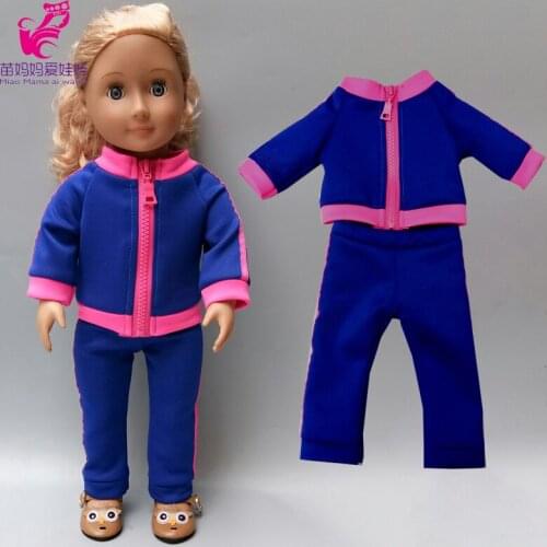 17" baby doll coat Casual wear 18" american doll clothes pants set dolls clothes