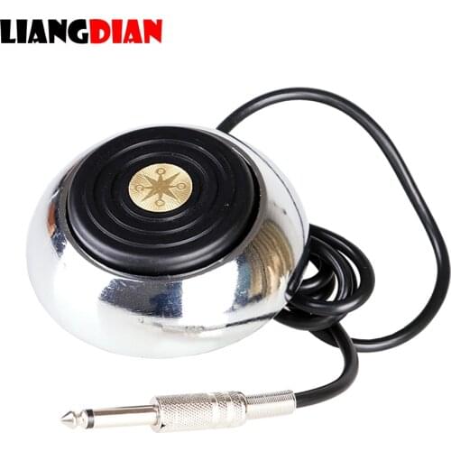 Stainless Steel 360 Degree Round Tattoo Foot Switch Pedal Mine For Power Supply Tattoo Equipment Accessories Pedal Controller