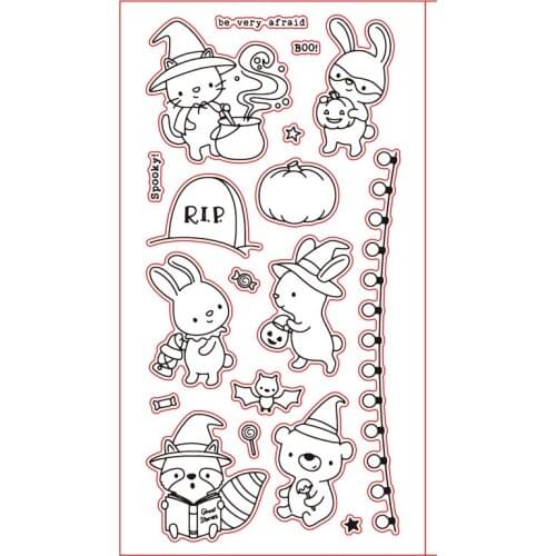 Rabbit Bear Transparent Clear Silicone Stamp for DIY Scrapbooking Photo Album Card Making Decorative Template 4x8inch New 2019