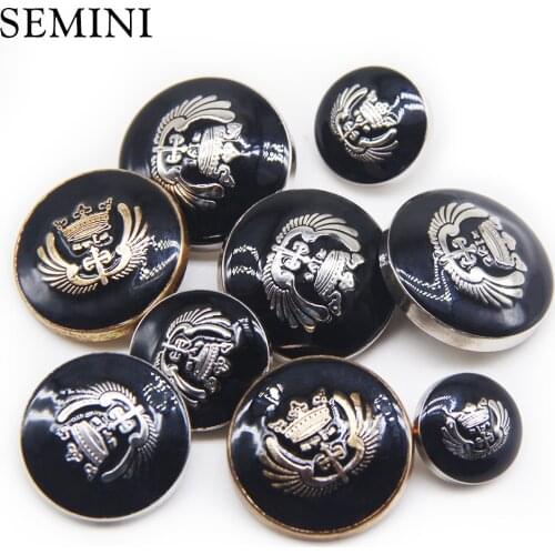 10pcs British Style Metal Buttons Gold Silver Fashion Decorative Button For Clothing Sewing Accessories Scrapbook DIY