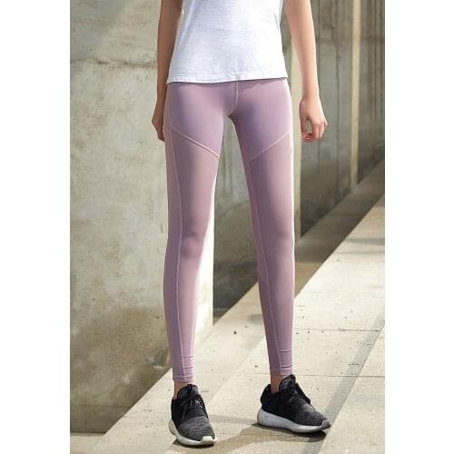 Yoga Pants Women Sport Leggings Fitness Hi-rise Waist Seamless Leggings Gym Jogging Workout Tights Sweat Female Pant Mesh Panel